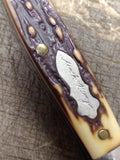 Vtg Schrade+ USA 834UH Uncle Henry 3 Blade Folding 5.75 Inch Pocket Knife