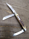 Vtg Schrade+ USA 834UH Uncle Henry 3 Blade Folding 5.75 Inch Pocket Knife #2