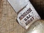 Vtg Schrade USA 1060T Uncle Henry 2 Blade Folding 4.75 In Pocket Knife Scissors