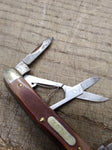 Vtg Schrade USA 1060T Uncle Henry 2 Blade Folding 4.75 In Pocket Knife Scissors
