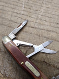 Vtg Schrade USA 1060T Uncle Henry 2 Blade Folding 4.75 In Pocket Knife Scissors