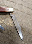 Vtg Schrade USA 1060T Uncle Henry 2 Blade Folding 4.75 In Pocket Knife Scissors