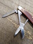 Vtg Schrade USA 1060T Uncle Henry 2 Blade Folding 4.75 In Pocket Knife Scissors