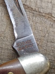 Vtg Schrade 1040T Old Timer USA Folding Pocket Knife 2 Blade 2.75" Closed