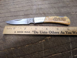Vtg Frost Cutlery Surgical Steel Single Blade Advertising Pocket Knife 6" Japan