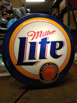 Vtg Miller Lite A True Pilsner Beer Wall Hanging Light Man Cave Bar 15" Working!