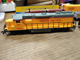Vtg HO Gauge Bachman Train Set UP 866 Diesel Locomotive 4 Cars 27 Pc Track Boxes