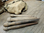 Vtg Boy Scout #573 Canvas Haversack Mess Kit & Tent Pegs In Very Good Condition