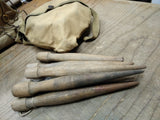 Vtg Boy Scout #573 Canvas Haversack Mess Kit & Tent Pegs In Very Good Condition