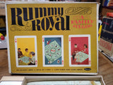 Vtg Whitman Publishing Co Rummy Royal Card Game 54 Cards Chips Game Sheet w/Box!
