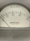 Westinghouse 4-1/2 Inch Type A-371 Amperes Panel Meter 0-50 Amperes