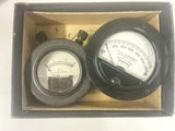 2 Vintage Panel Meters With Classic Box Triplett Model 321-1 Readrite  D.C.