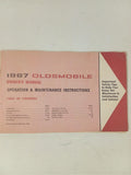 1967 Oldsmobile Owner's Manual For Cutlass Supreme Cutlass 4-4-2 F-85 Wagons