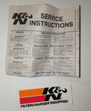 K&N ML-0850 High Performance Air Filter Reusable Washable High Flow