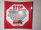 K&N High Flow Reusable Air Filter Suzuki GSXR600 GSXR750 04-05
