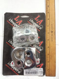 LA Choppers Rear Lowering Kit Chrome 1" for 02 16 Harley Touring FLHT FLHR FLTR