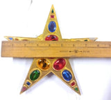 vtg 1960s 120v Electrified Tree Top Star Tested and working Xmas Decoration