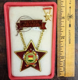 Genuine Hungarian Socialist "Kiváló Dolgozó" Excellent Worker Medal Badge Set