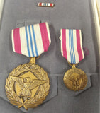 Genuine US Military Defense Meritorious Service Medal Set Ribbon Pin Case