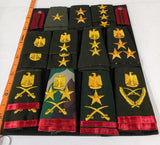 Iraqi Army Officer Rank Shoulder Boards Insignia Saddam Era Gulf War LOT Display