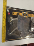 Custom Chrome Steel Side Mount License Plate Bracket w/ Cateye Light