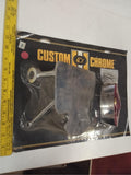 Custom Chrome Steel Side Mount License Plate Bracket w/ Cateye Light