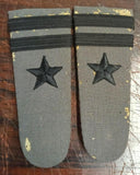 RARE WWII US Navy "Battleship Gray" Lieutenant Officer Shoulder Boards Insignia