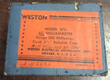 Vintage Weston Model 475 AC Milliamperes Meter 0-200mA Panel Mount Gauge