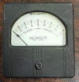 Vintage Westinghouse DC Kilovoltmeter 0-16kV Panel Meter Gauge Ionizer Part