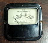 Vintage Lot of 2 DC Milliammeters Readrite 0-200mA & Round 0-40mA Gauges