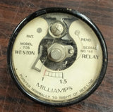 Vintage Weston Sensitrol Relay Model 705 0-1.5 D.C. Milliamperes Panel Meter