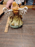Retro 1960s 70s Ceramic Angel Musical Figurine Lute Mandolin Instrument Japan