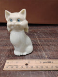Vintage Avon White Cat Perfume Bottle Full Sweet Honesty 1970s Milk Glass