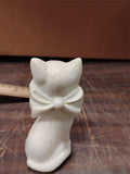 Vintage Avon White Cat Perfume Bottle Full Sweet Honesty 1970s Milk Glass