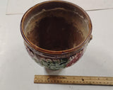 Antique Brush McCoy Amaryllis Jardiniere Planter Blended Majolica Glaze 1920s