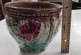 Antique Brush McCoy Amaryllis Jardiniere Planter Blended Majolica Glaze 1920s