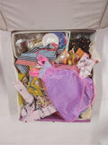 Vtg 1967 Mattel Barbie Doll MOD Carrying Case Flower Power Psychedelic W/Clothes