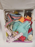 Vtg 1967 Mattel Barbie Doll MOD Carrying Case Flower Power Psychedelic W/Clothes
