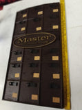 Vtg Master Lock Store Display Board EMPTY No Padlocks Advertising Sign