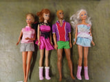 Vtg 1964 Barbie Midge Case LOT w/ 1980s 1990s Ken Dolls & Clothes Collection