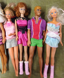 Vtg 1964 Barbie Midge Case LOT w/ 1980s 1990s Ken Dolls & Clothes Collection