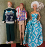 Vtg 1964 Barbie Midge Case LOT w/ 1980s 1990s Ken Dolls & Clothes Collection