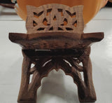 Mini 5" Hand Carved Wood Book Stand Folding Rehal Quran Bible Holder Small
