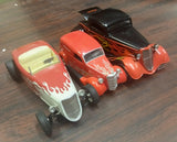 Snap-On Diecast Hot Rod Lot of 3: 1934 Ford Coupe & Roadster 1935 Sedan Delivery