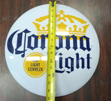 CORONA LIGHT BEER 16" Round Metal Dome Sign Wall Decor Man Cave