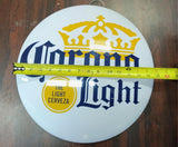 CORONA LIGHT BEER 16" Round Metal Dome Sign Wall Decor Man Cave