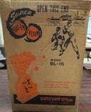 Vtg Super Bat-Em Catch-Em BL-16 Baseball Toy Pitching Machine KAY STANLEY'S Box!