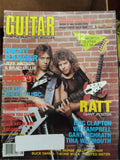 GUITAR Practicing Musician AUGUST 1985 Night Ranger Eric Clapton RATT Poster