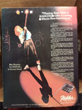 Guitar Practicing Musician Jan 1986 SRV w/ Aerosmith Poster