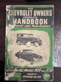 Vintage Chevrolet Owner's Handbook 1929-1950 Repair Manual Clymer Power Glide